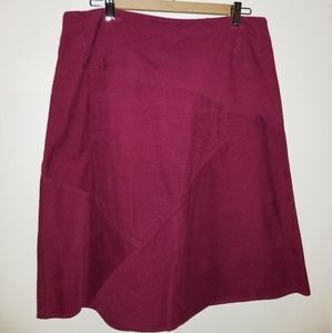 Jones New York Sport Wine Burgundy Corduroy Skirt
